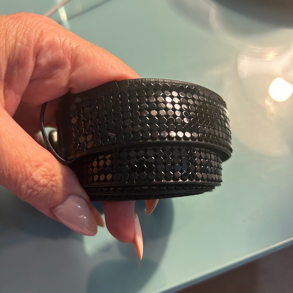 Vintage Whiting & Davis Black Mesh ‘Liquid Metal’ Evening Belt S/M 31” leather - Picture 3 of 7